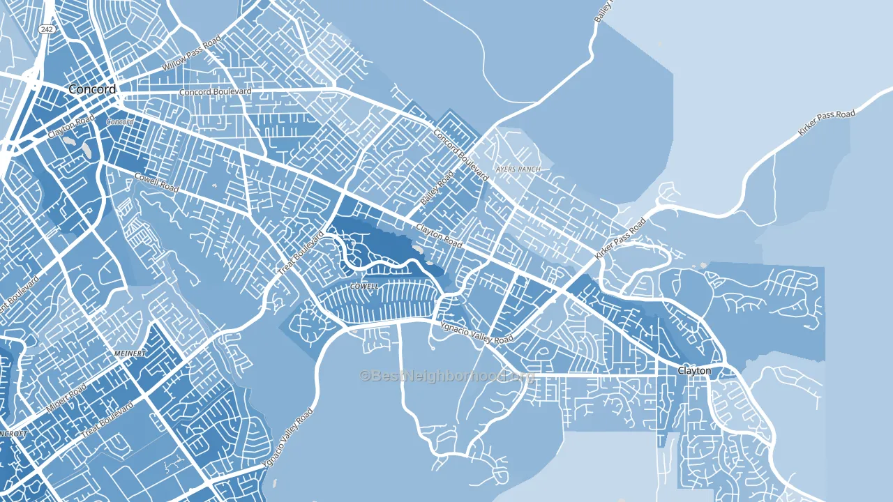 94521, CA block-group political-lean map