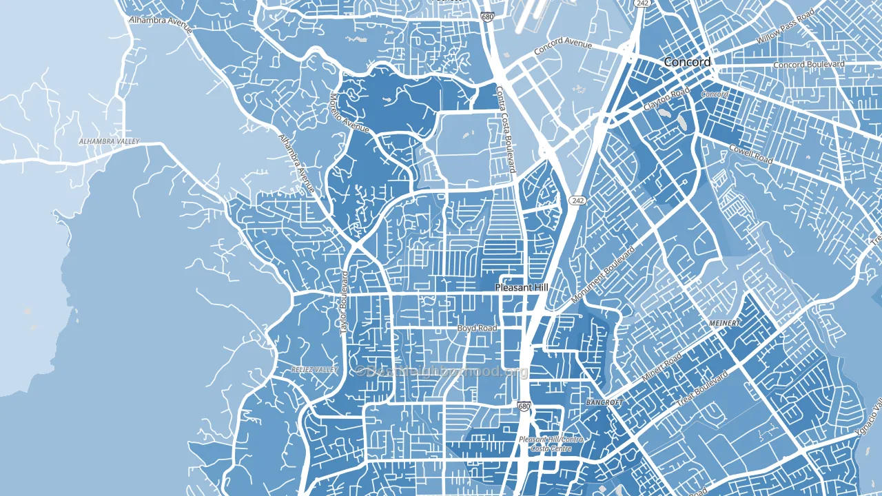 94523, CA block-group political-lean map