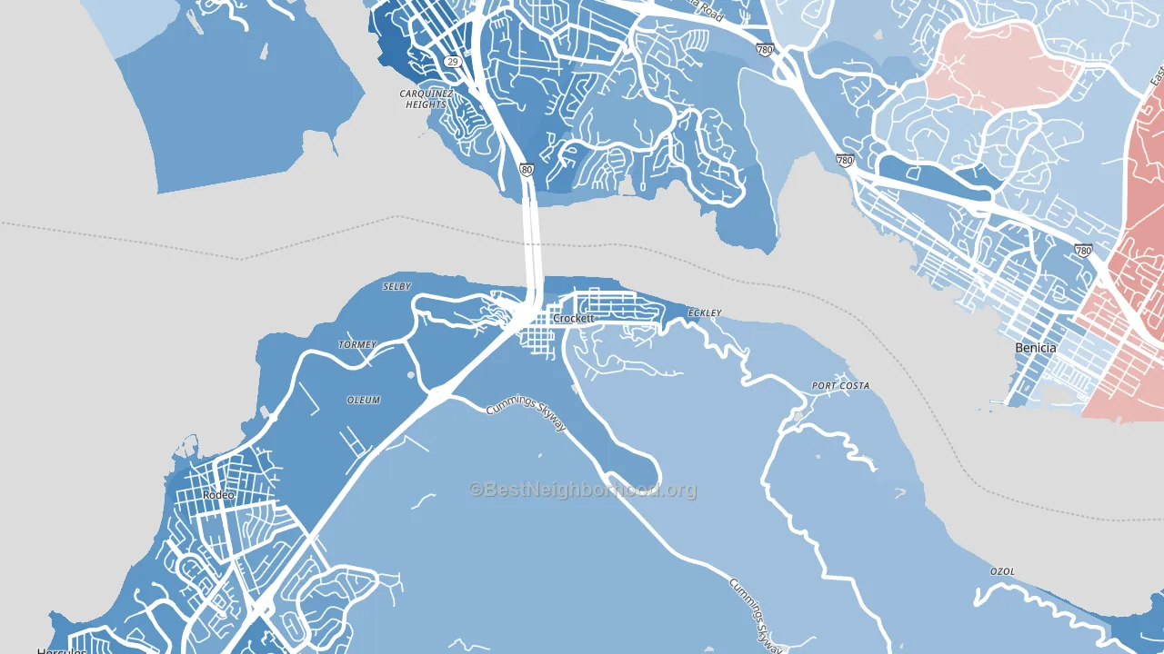 94525, CA block-group political-lean map