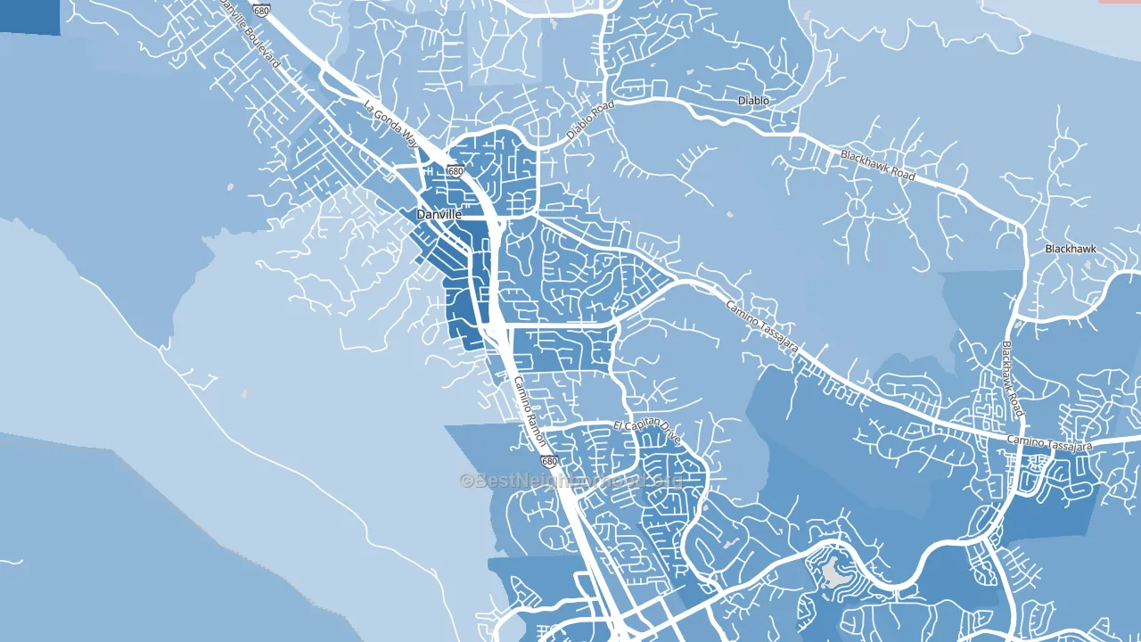 94526, CA block-group political-lean map