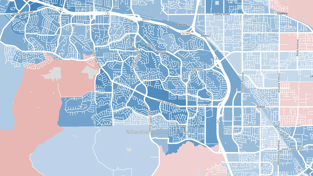 94531, CA block-group political-lean map