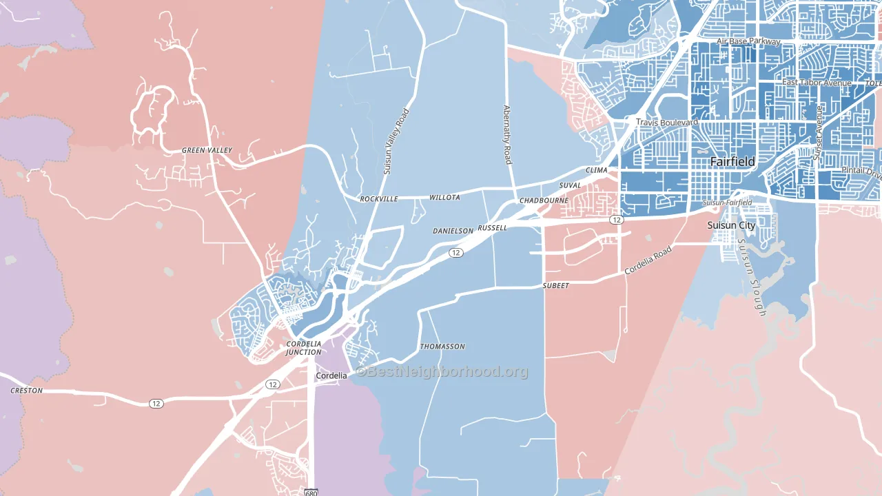 94534, CA block-group political-lean map