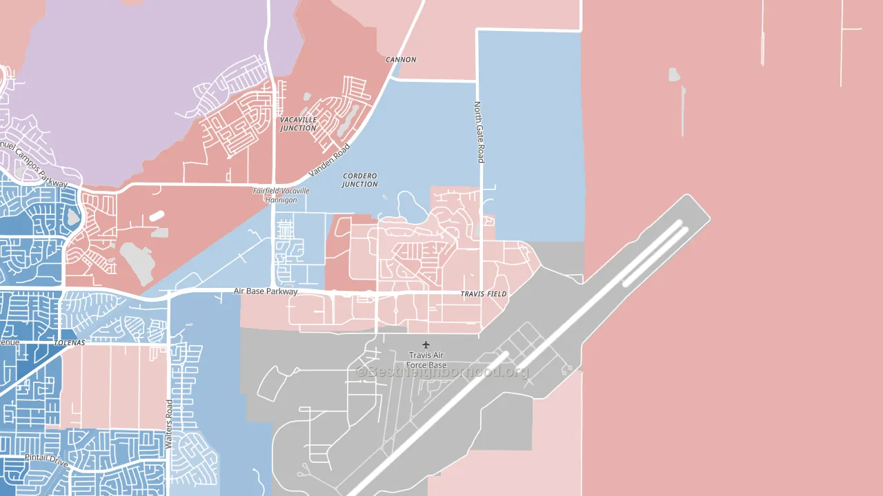 94535, CA block-group political-lean map