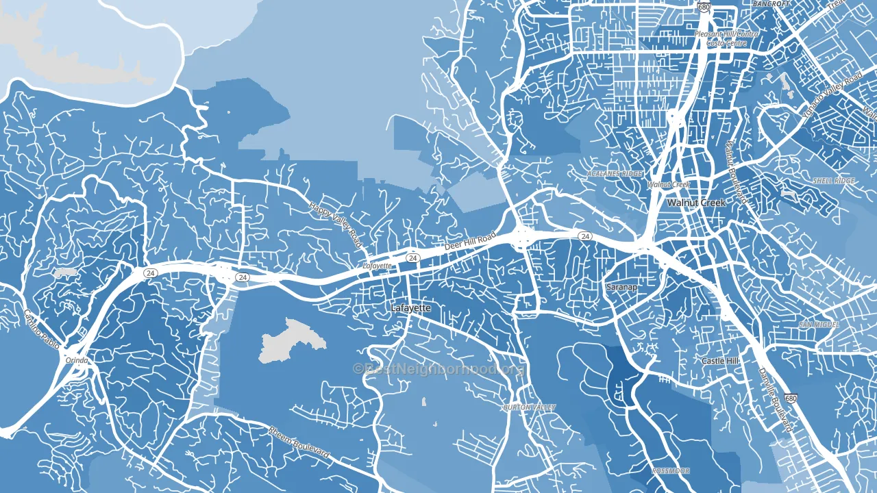 94549, CA block-group political-lean map
