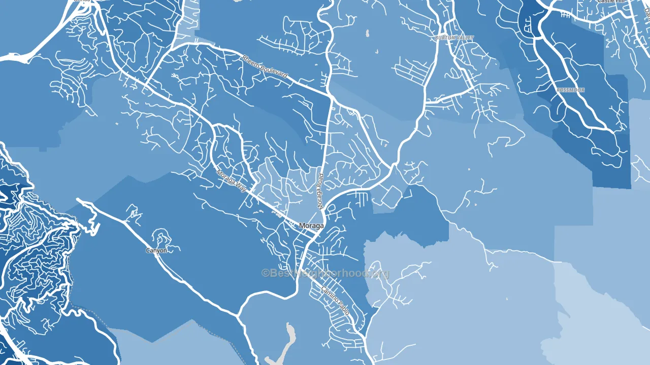 94556, CA block-group political-lean map