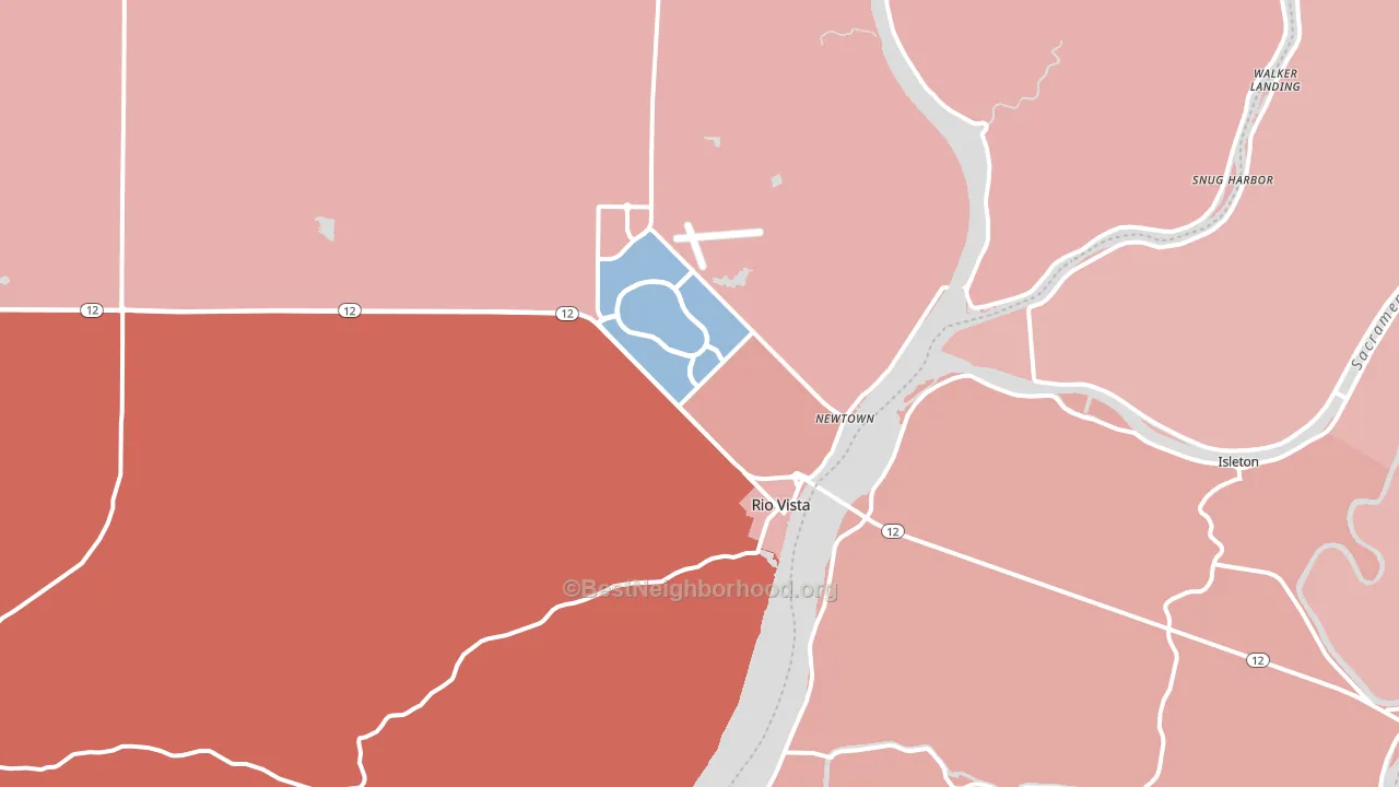 94571, CA block-group political-lean map