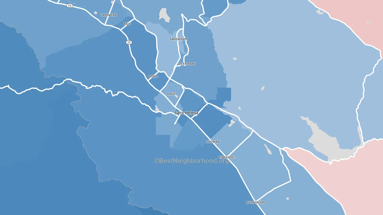 94574, CA block-group political-lean map