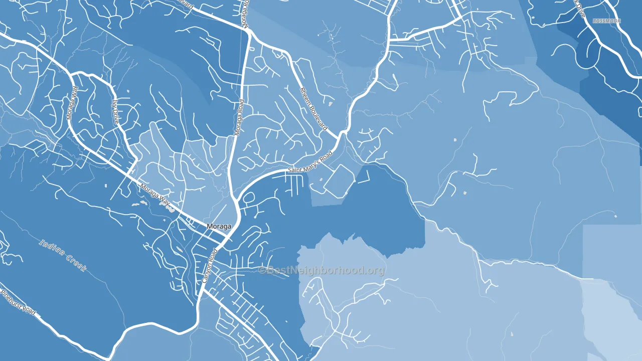 94575, CA block-group political-lean map
