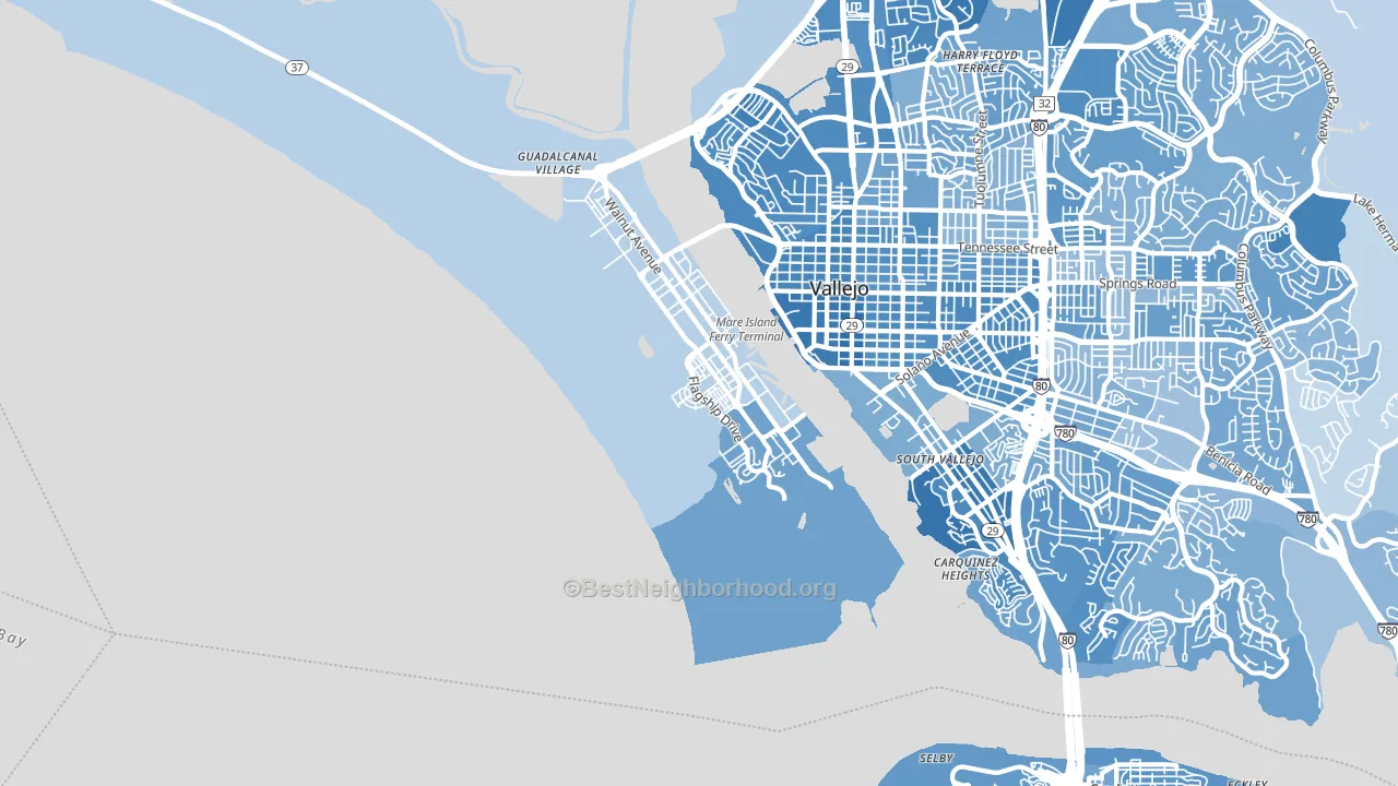 94592, CA block-group political-lean map