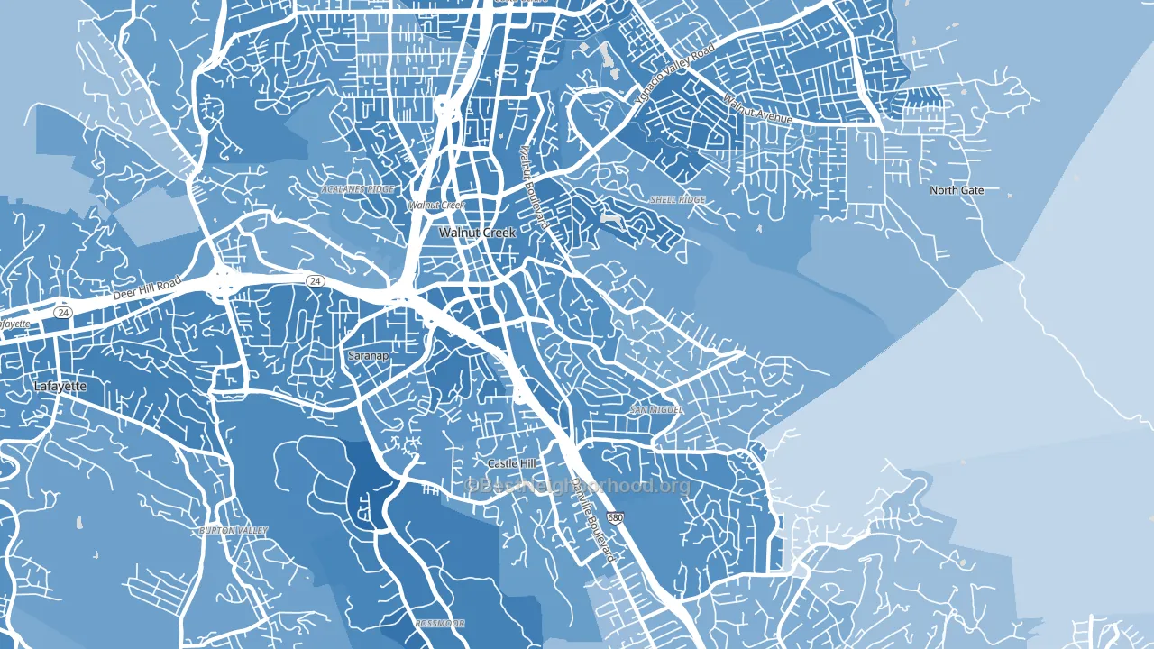 94596, CA block-group political-lean map