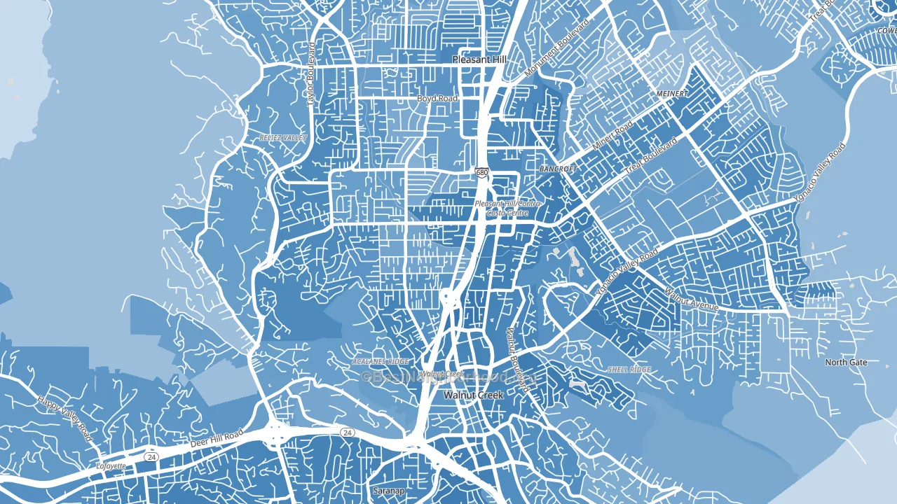 94597, CA block-group political-lean map