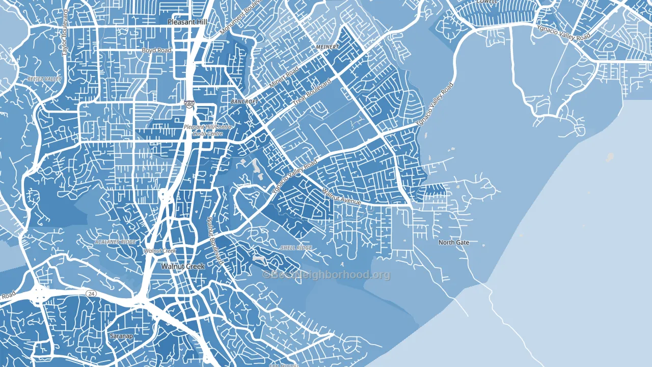 94598, CA block-group political-lean map