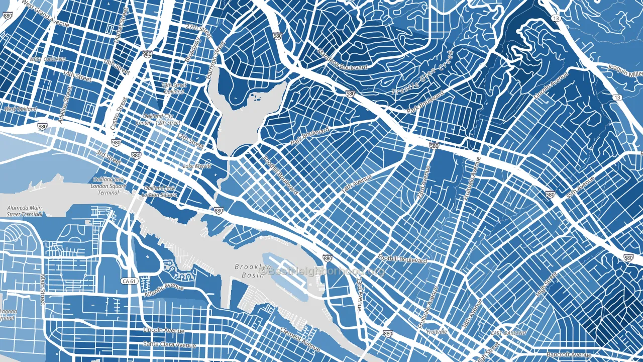 94606, CA block-group political-lean map