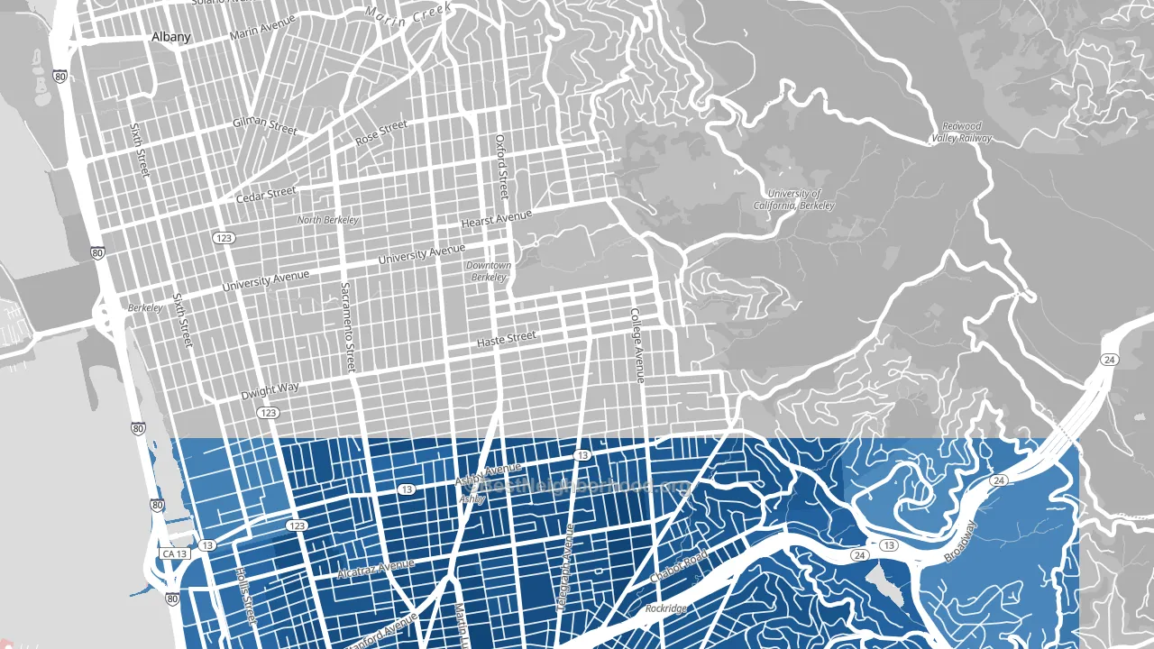 94704, CA block-group political-lean map