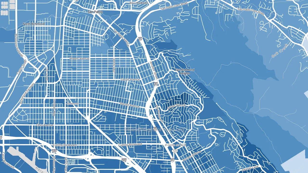 94805, CA block-group political-lean map