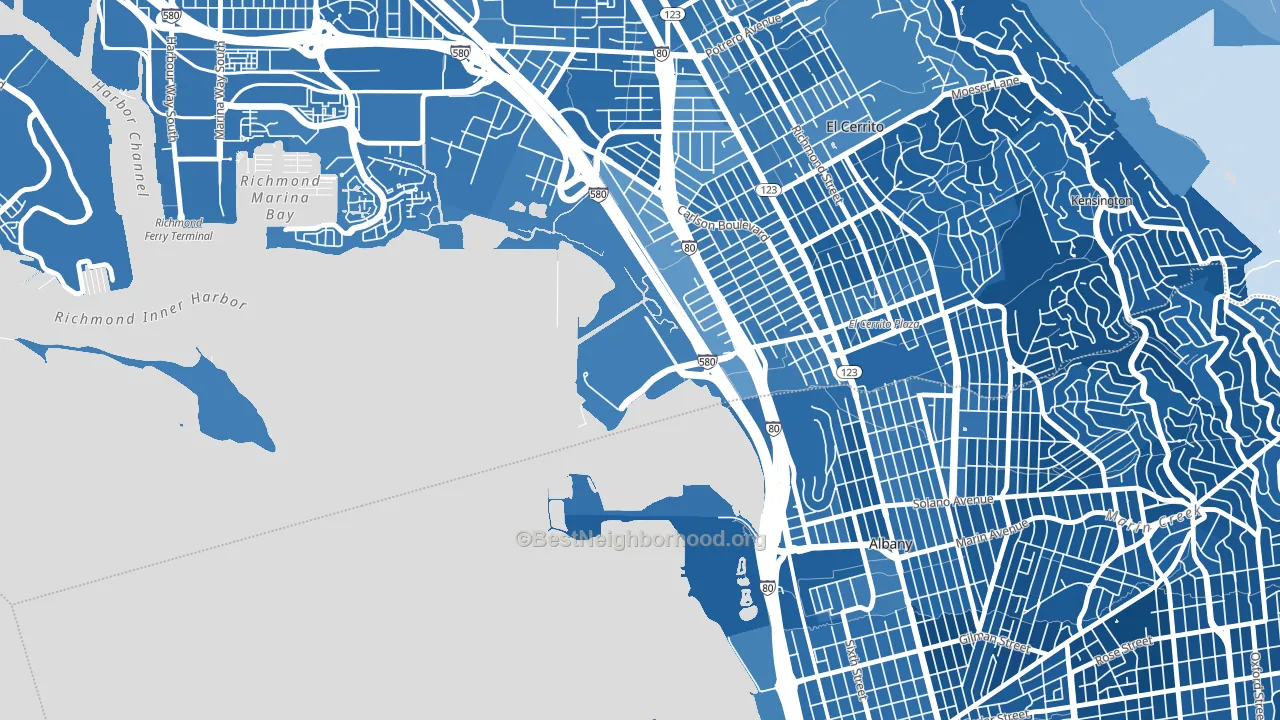94850, CA block-group political-lean map