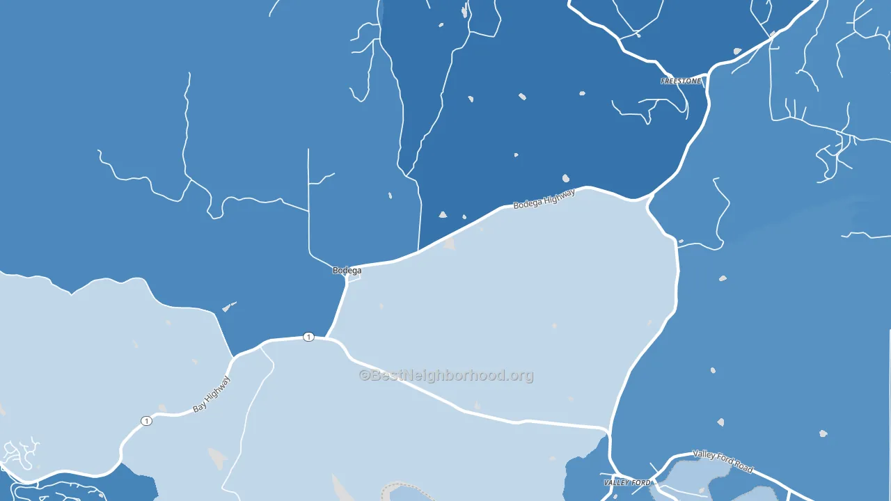 94922, CA block-group political-lean map