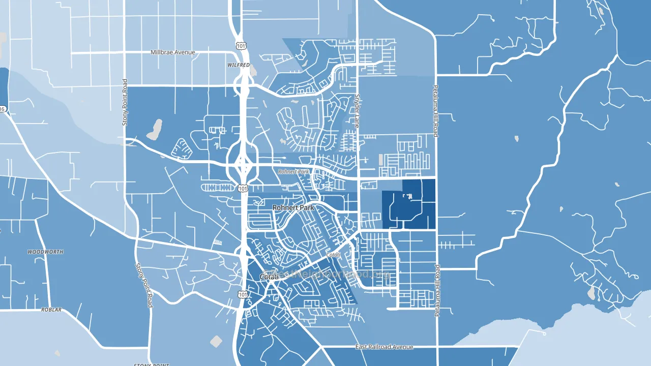 94928, CA block-group political-lean map