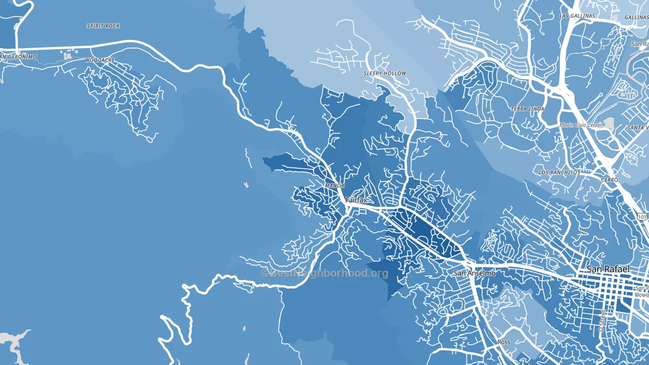 94930, CA block-group political-lean map