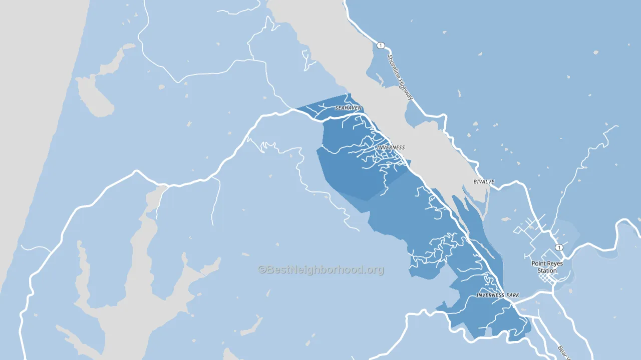 94937, CA block-group political-lean map
