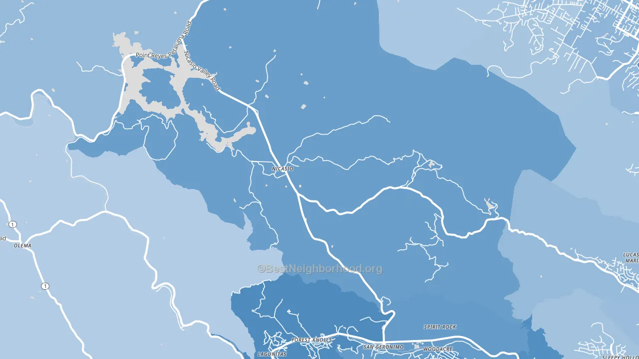 94946, CA block-group political-lean map