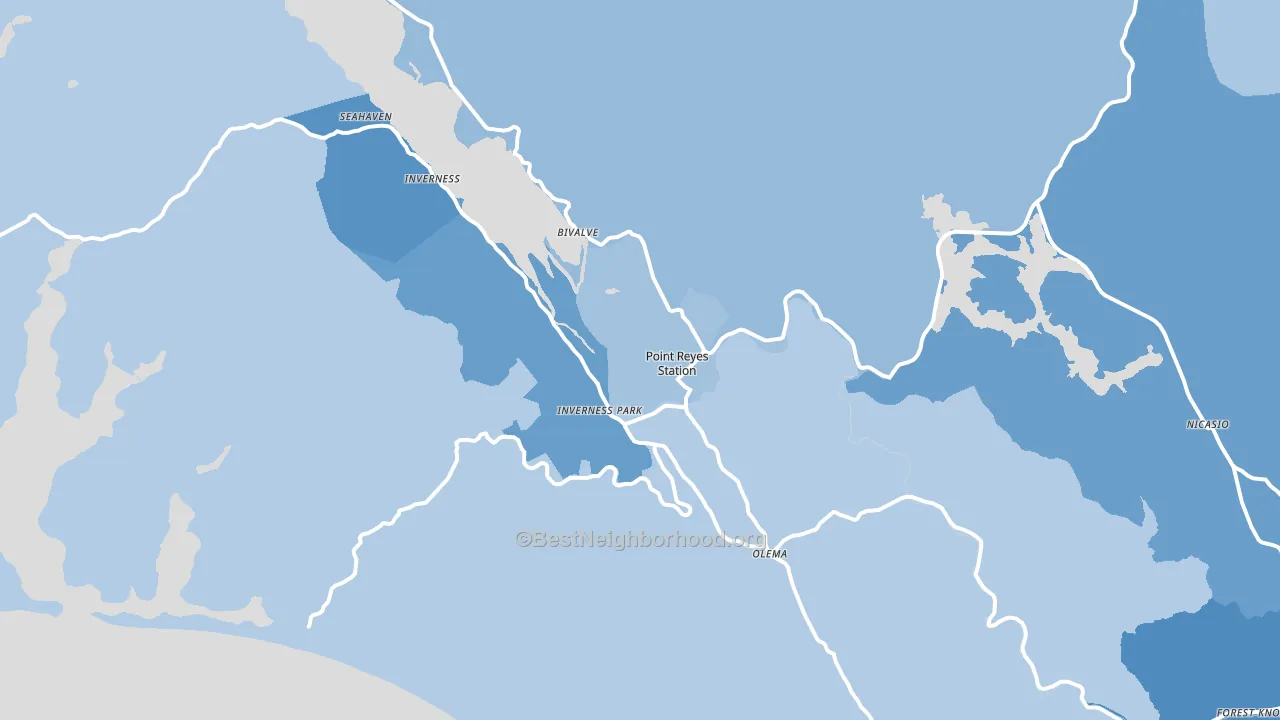 94956, CA block-group political-lean map