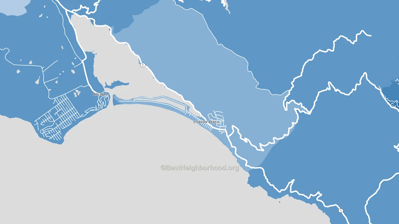94970, CA block-group political-lean map