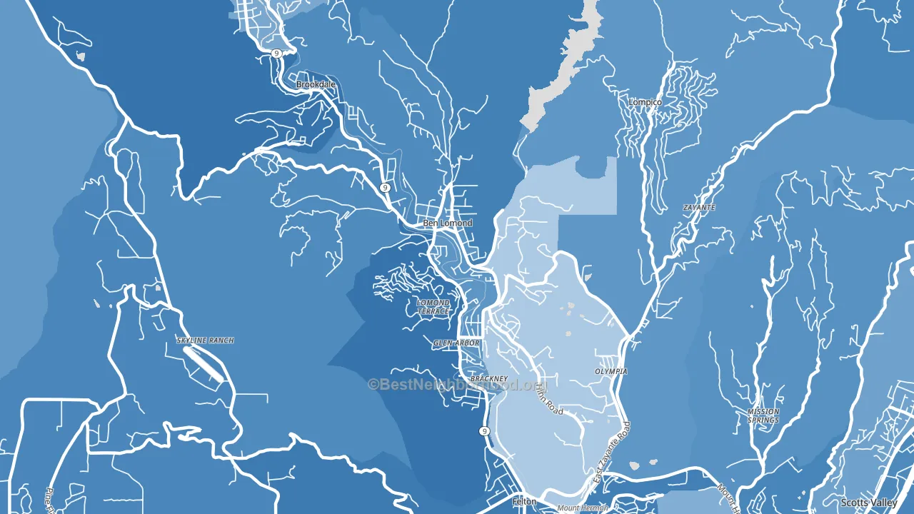 95005, CA block-group political-lean map