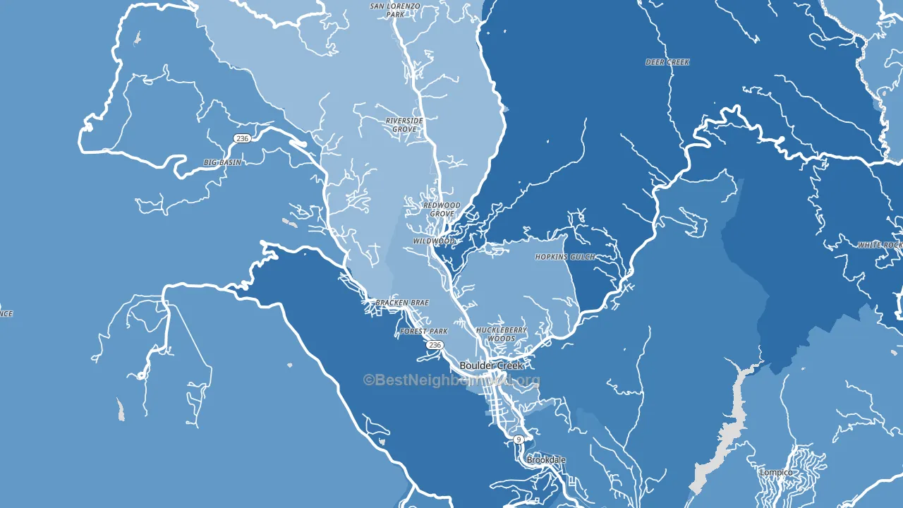 95006, CA block-group political-lean map