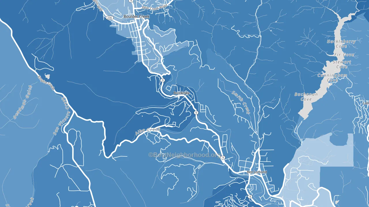 95007, CA block-group political-lean map