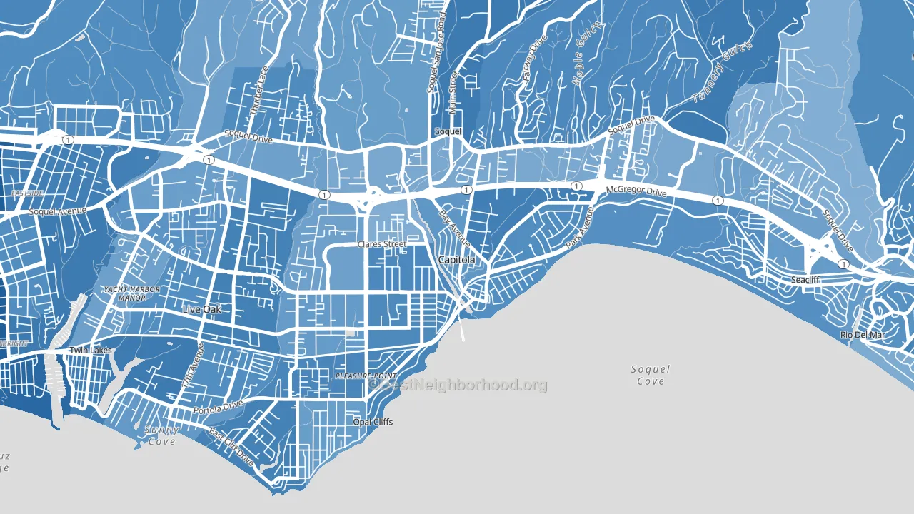 95010, CA block-group political-lean map