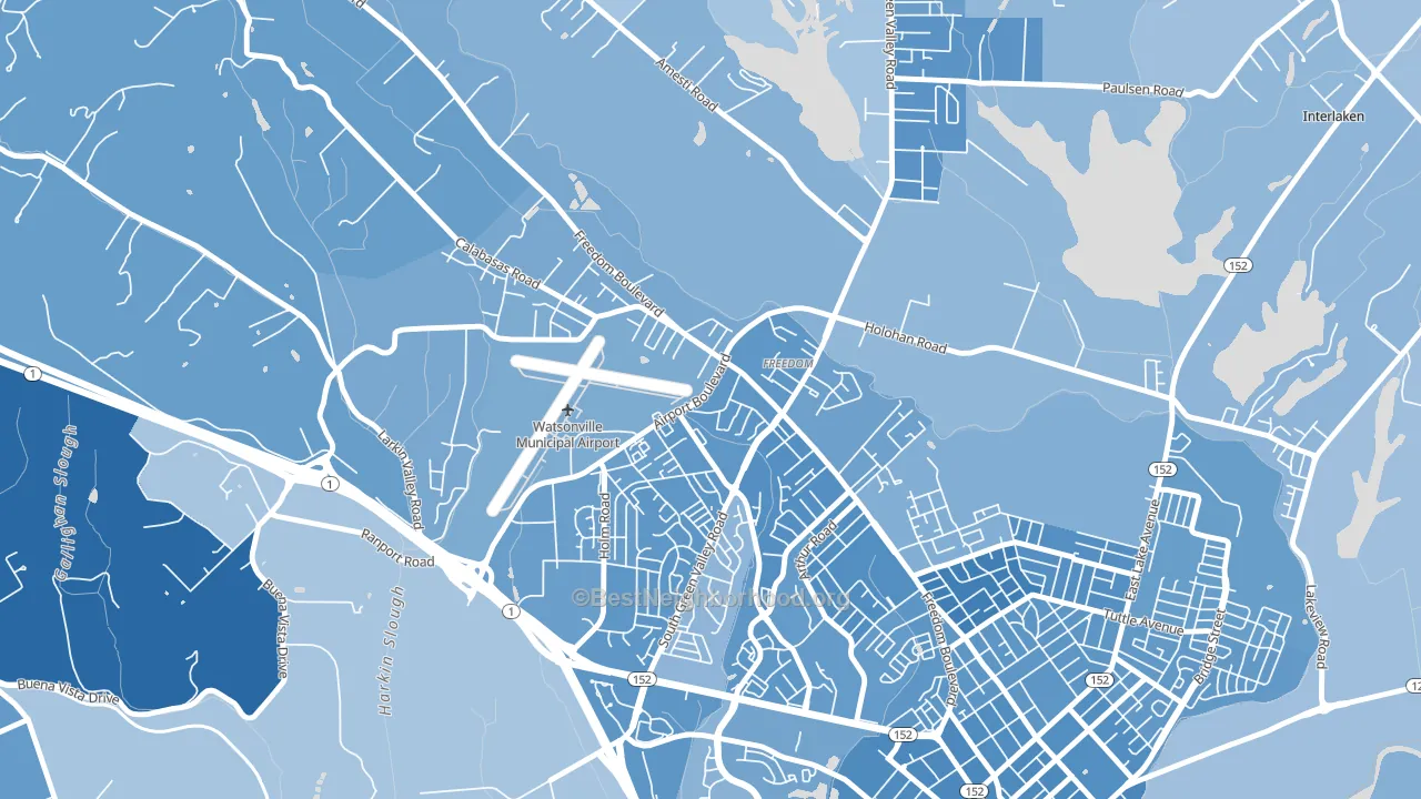 95019, CA block-group political-lean map