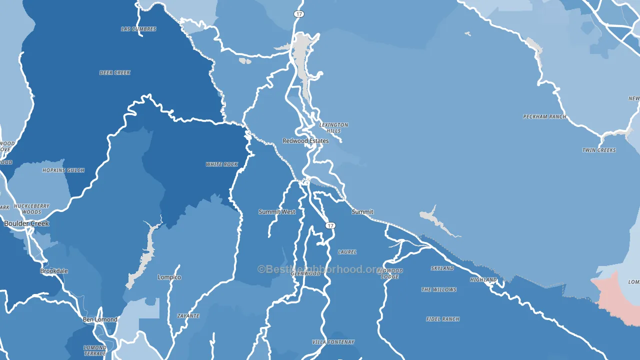 95033, CA block-group political-lean map
