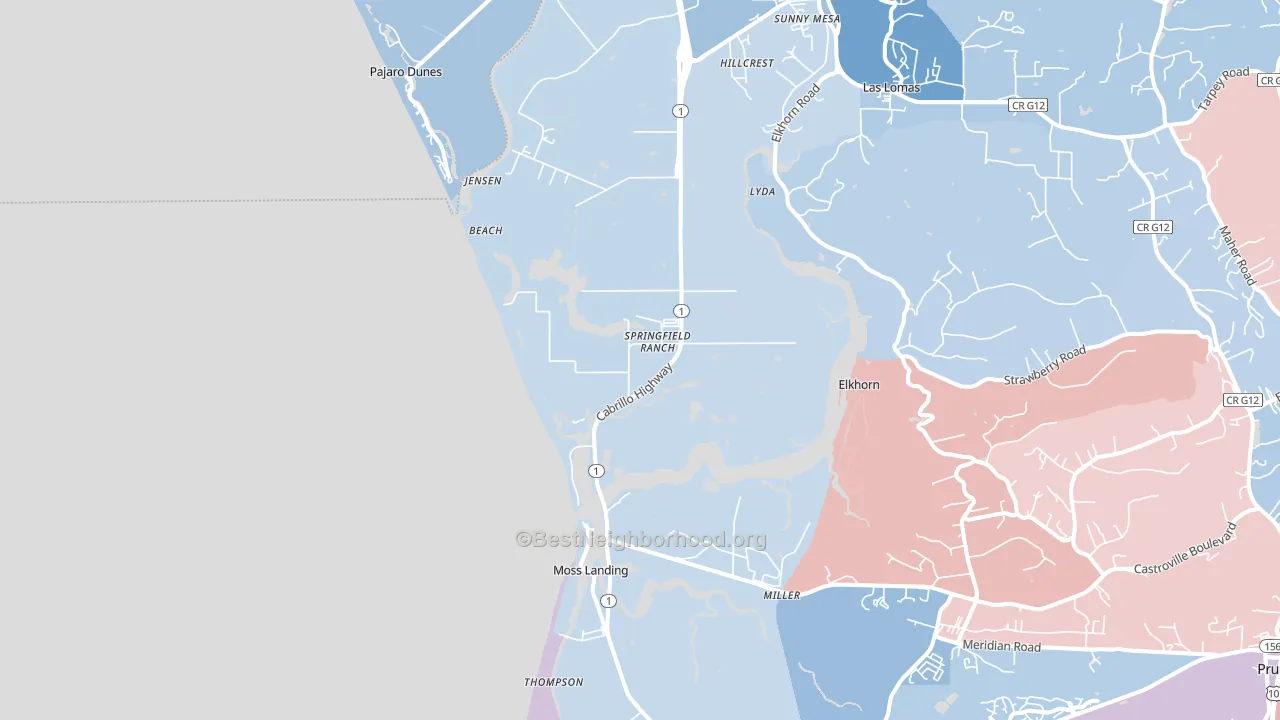 95039, CA block-group political-lean map