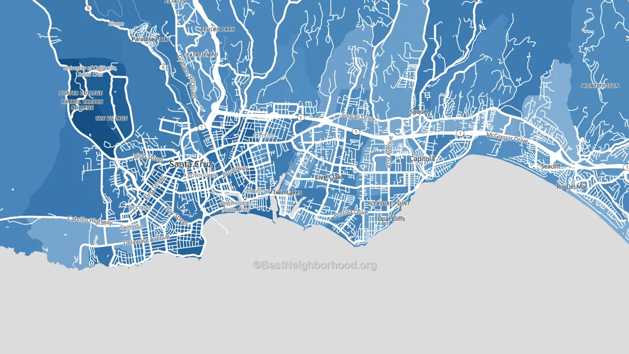 95062, CA block-group political-lean map