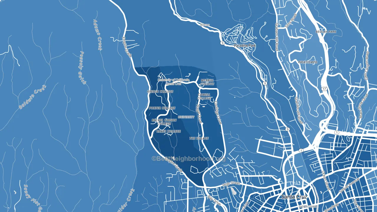 95064, CA block-group political-lean map