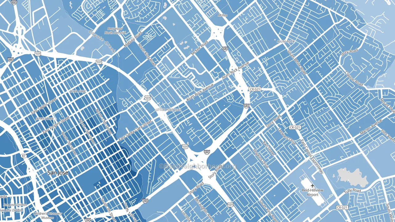 95116, CA block-group political-lean map