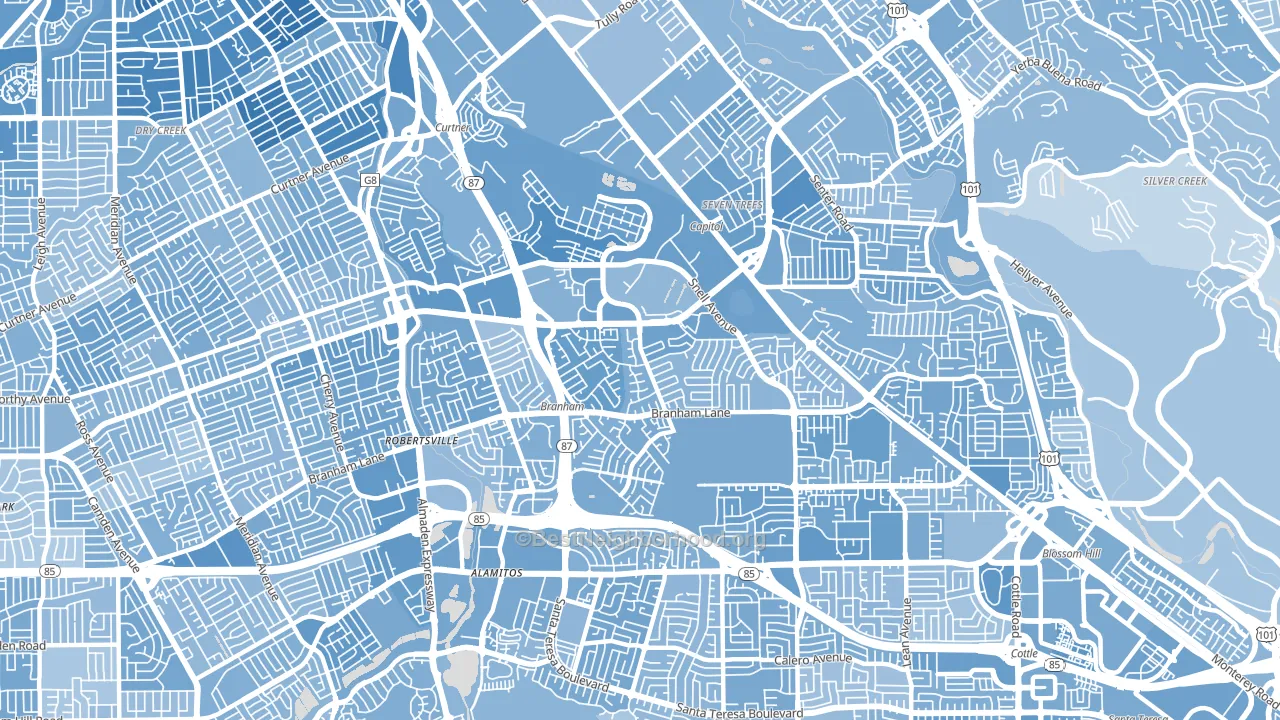 95136, CA block-group political-lean map