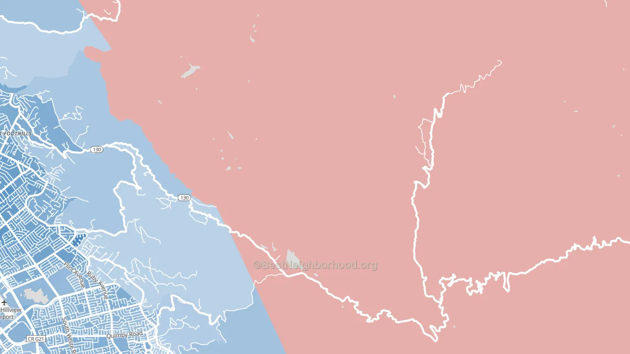 95140, CA block-group political-lean map