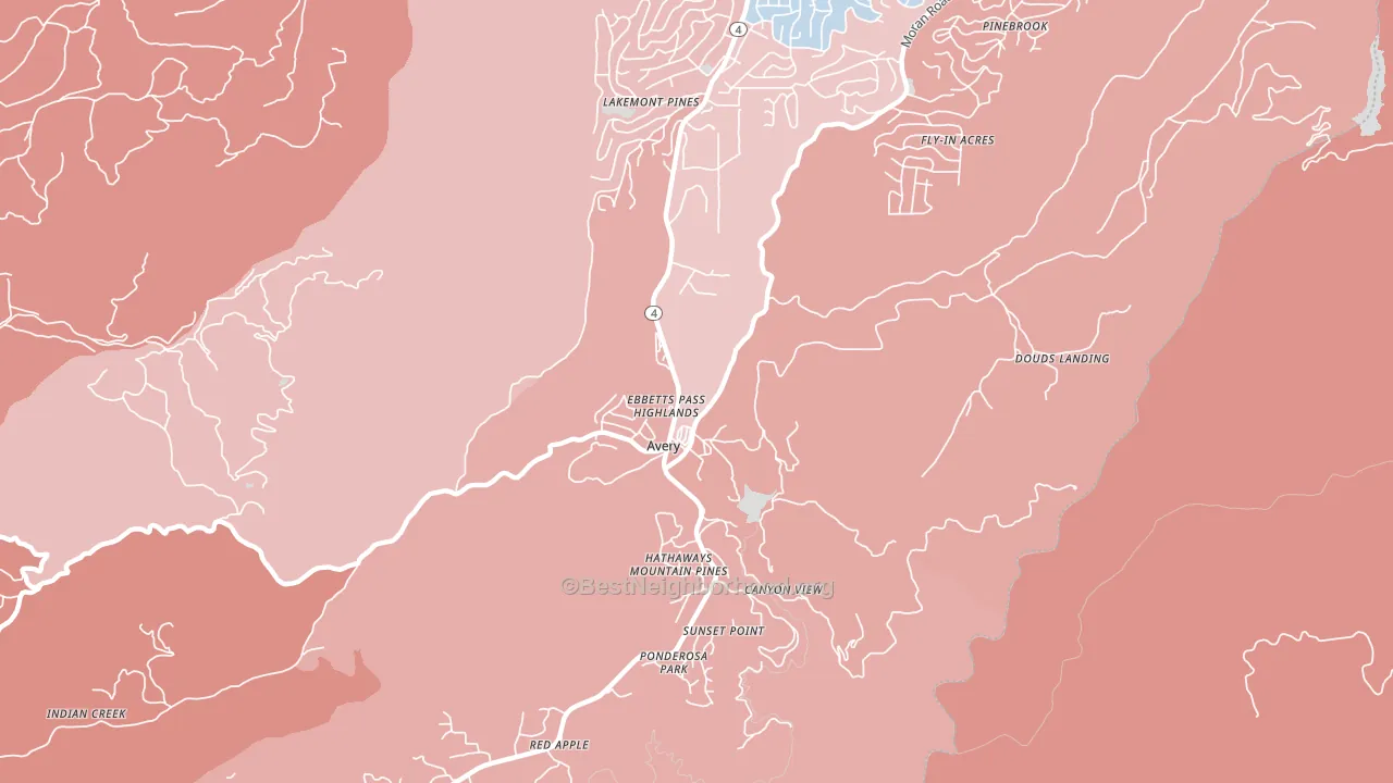 95224, CA block-group political-lean map