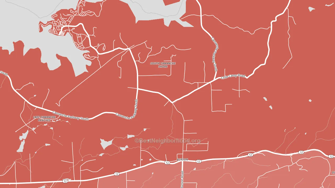 95225, CA block-group political-lean map