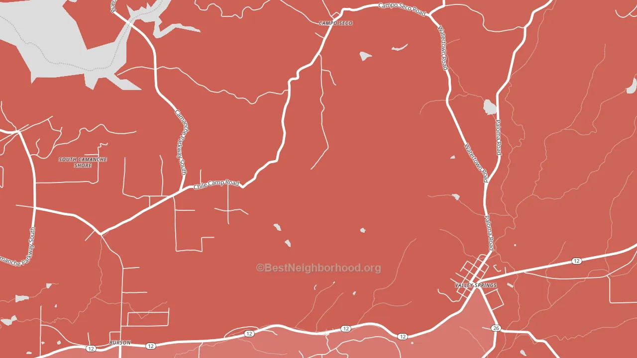 95226, CA block-group political-lean map