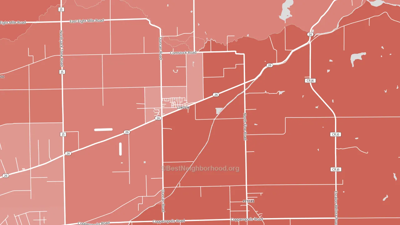 95236, CA block-group political-lean map