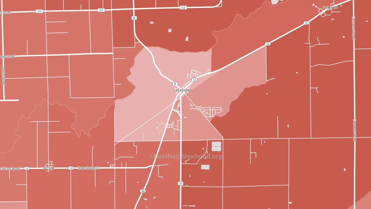95237, CA block-group political-lean map