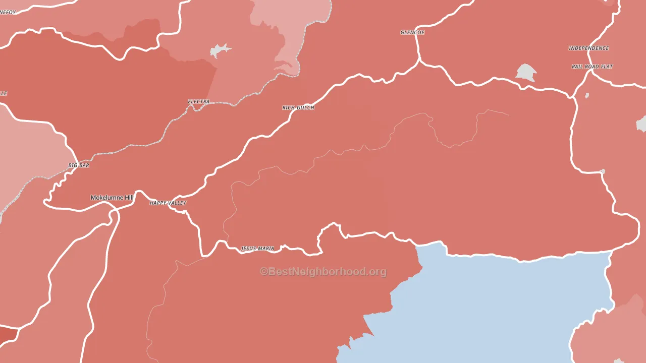 95245, CA block-group political-lean map