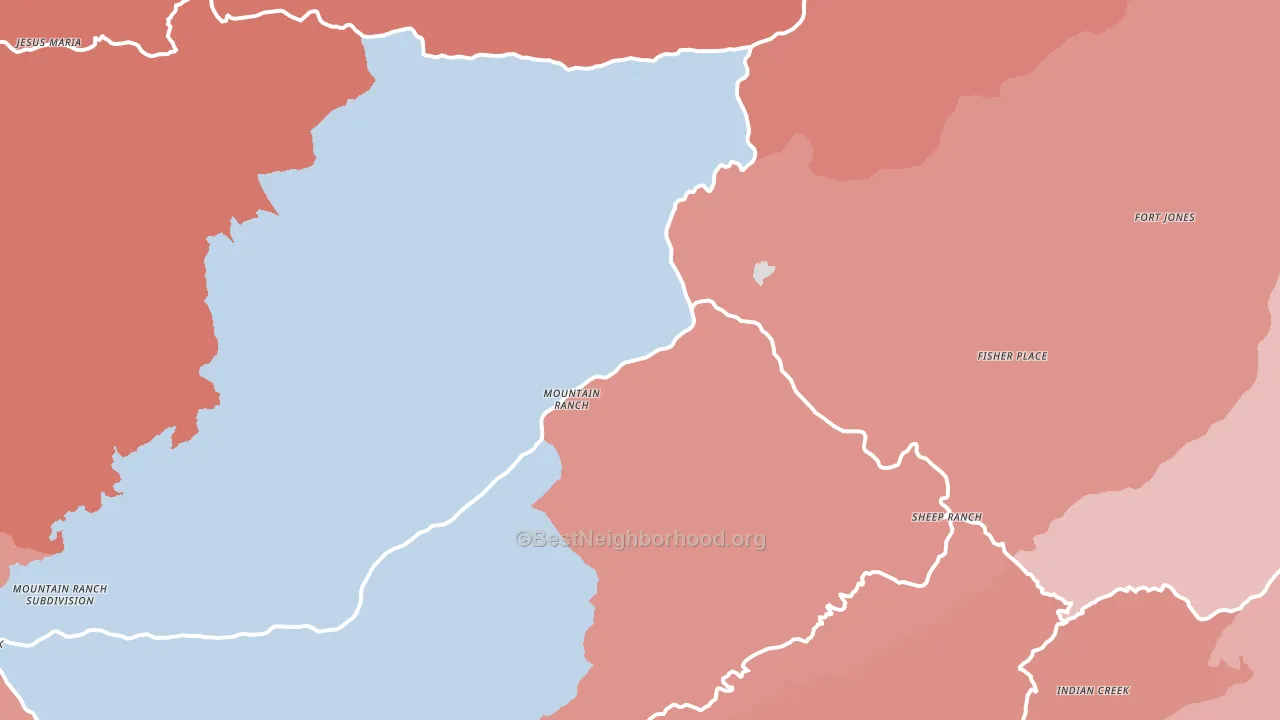 95246, CA block-group political-lean map