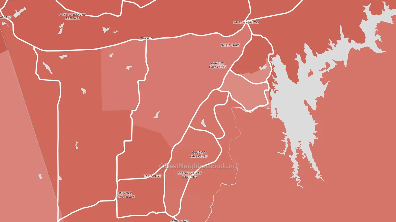 95252, CA block-group political-lean map