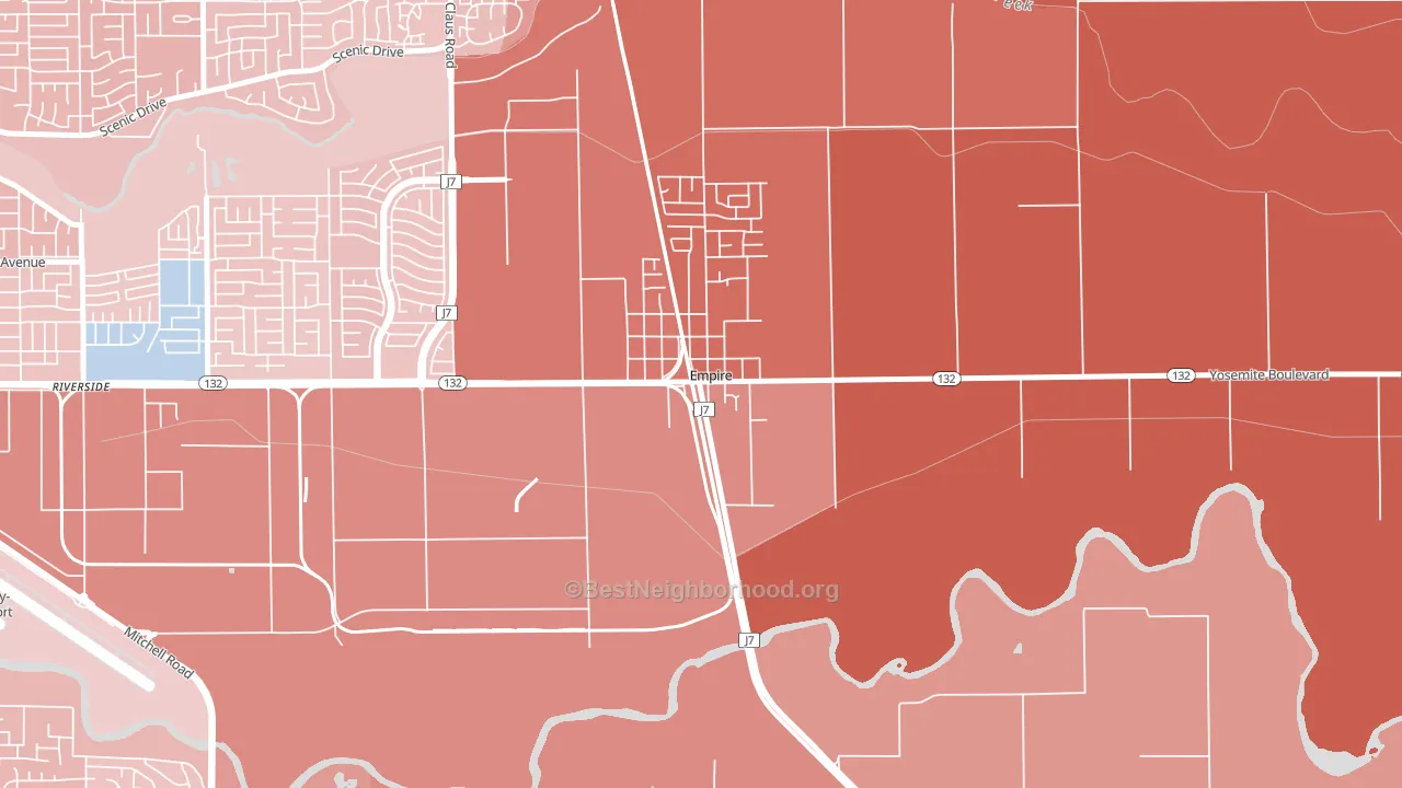 95319, CA block-group political-lean map