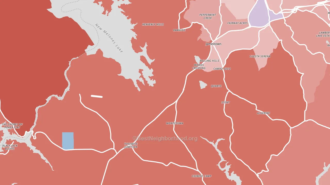 95327, CA block-group political-lean map