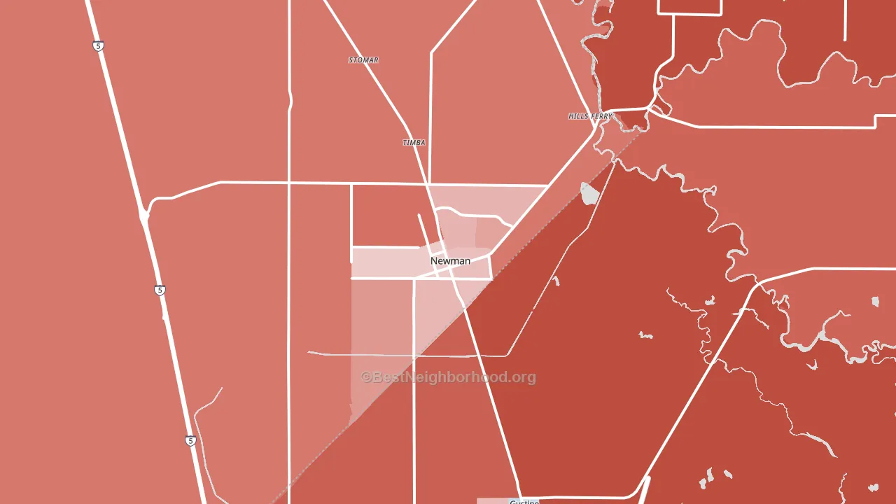 95360, CA block-group political-lean map